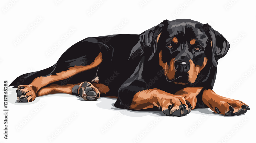 Beautiful Family Dog in Wide Angle Centered Composition Beautiful Family Dog in Wide Angle Centered Composition