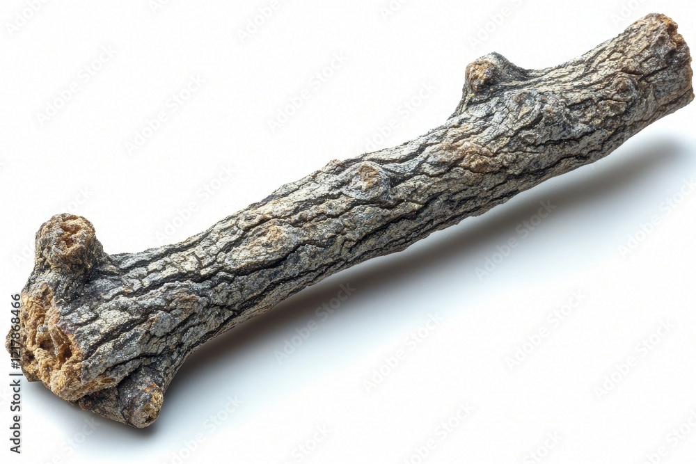 A textured stick resembling a natural dog chew toy. A textured stick resembling a natural dog chew toy.