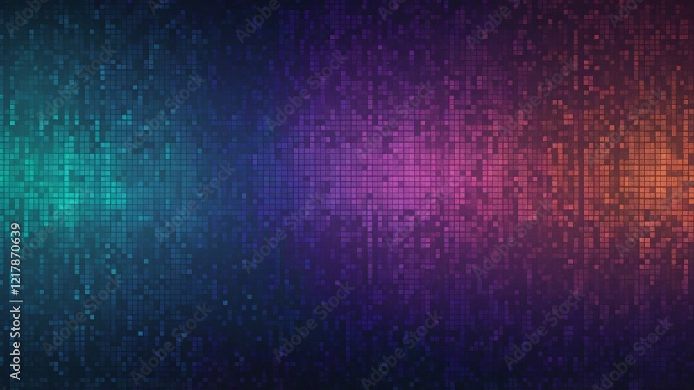 Obraz premium Purple pink and blue gradient small pixelated texture background