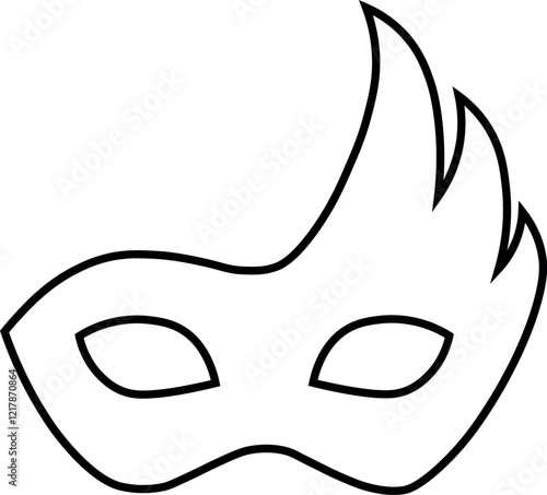 Carnival mask, for coloring, parties, revelry