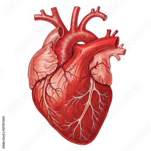 Wallpaper Mural human heart anatomy model isolated Torontodigital.ca