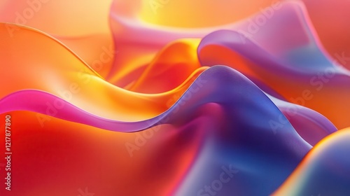 Wallpaper Mural Abstract lines and curves, close-up of flowing lines in vibrant colors, futuristic and fluid Torontodigital.ca