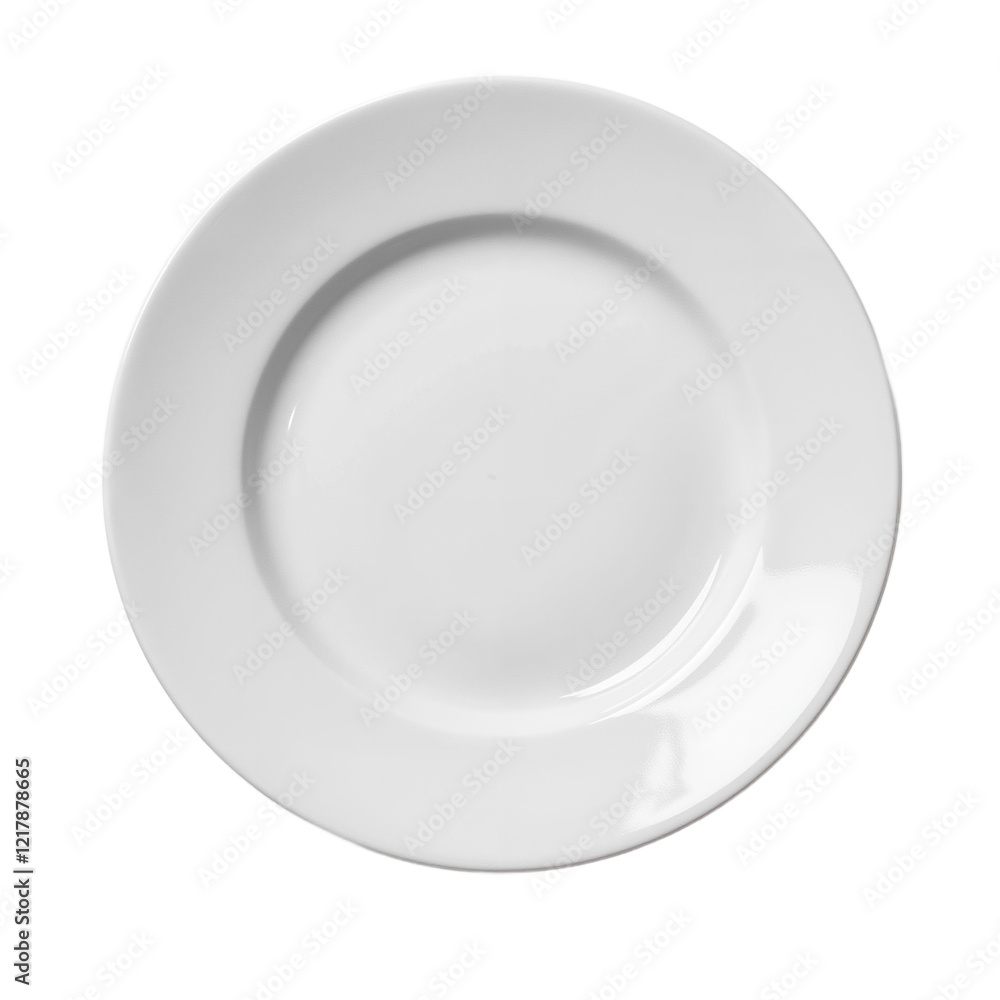 White porcelain plate on clean white background White porcelain plate on clean white background