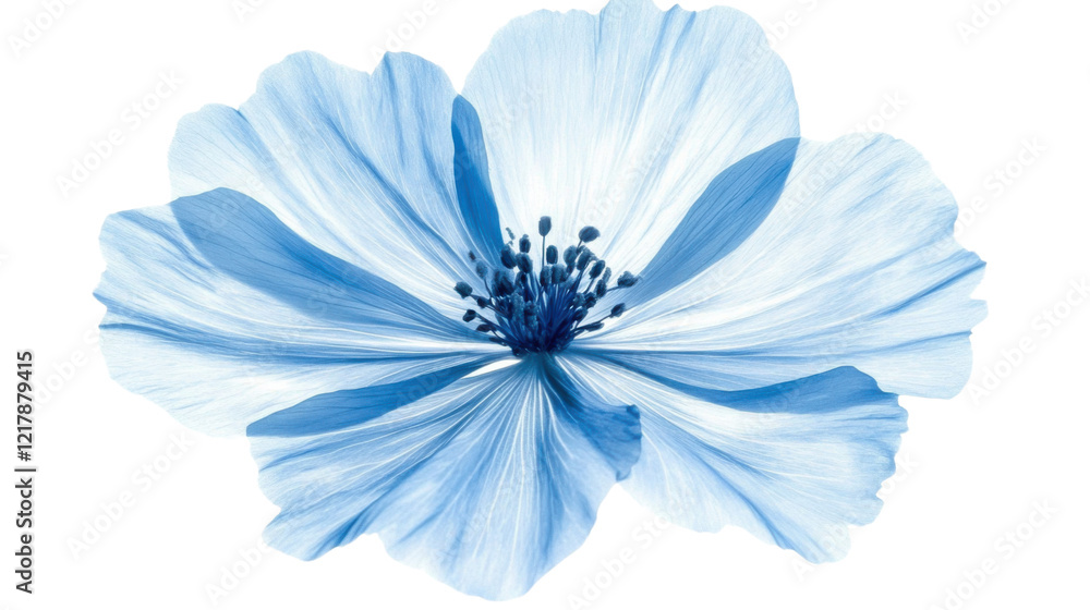 Fototapeta premium Blue flower on transparent background