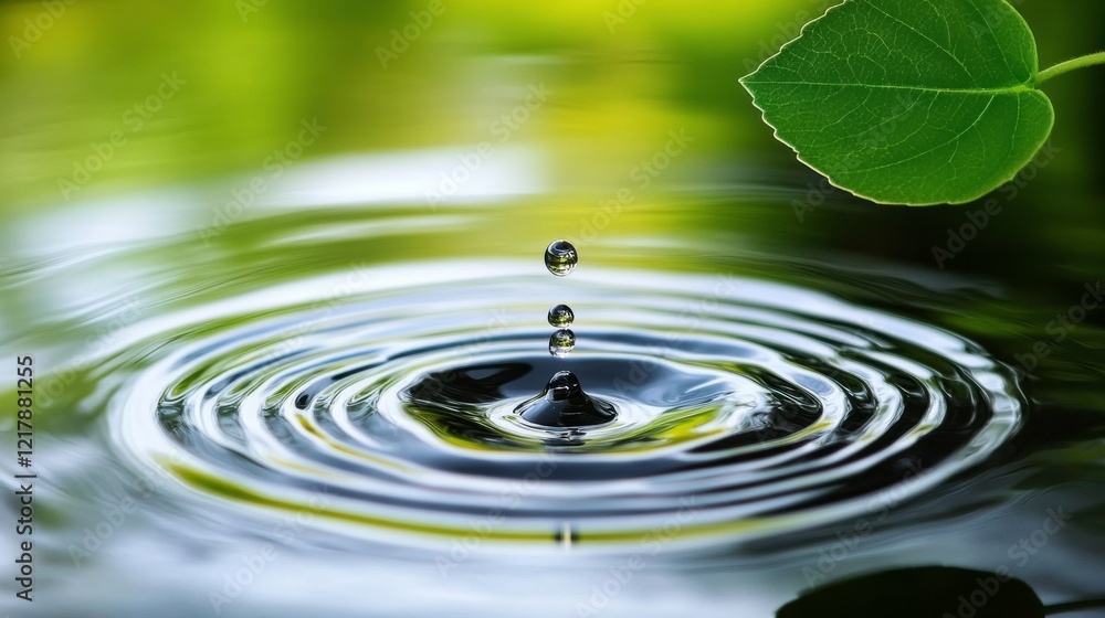 Tranquil Water Surface with Ripples and Reflections Tranquil Water Surface with Ripples and Reflections