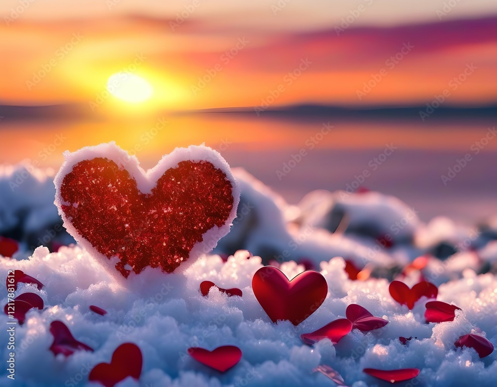 Fototapeta premium Valentine's Day scenery
