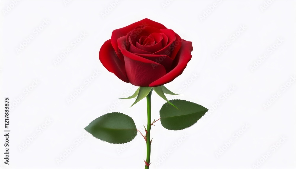 Fototapeta premium Beautiful red rose representing love and passion, perfect for Valentine's Day celebrations and romantic occasions