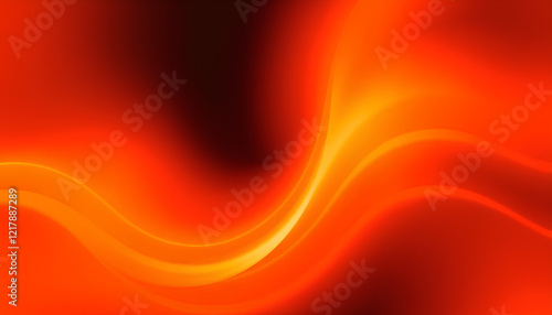 Wallpaper Mural Orange black waves, color gradient 2 Torontodigital.ca