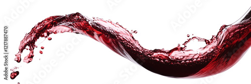 wave of red wine isolated