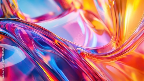 Wallpaper Mural Colorful abstract patterns, close-up of dynamic patterns and vibrant colors, futuristic design Torontodigital.ca