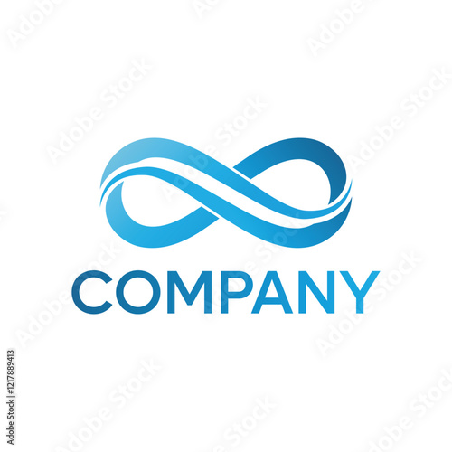 Infinity logo design Two interconnected figures symbolizing infinity contact