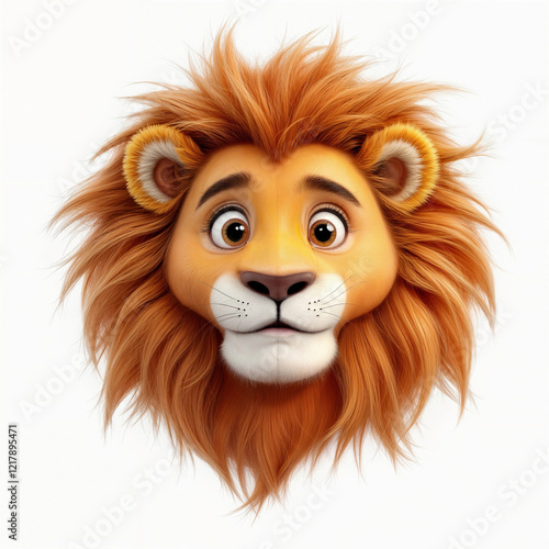 lion cartoon isolated on white