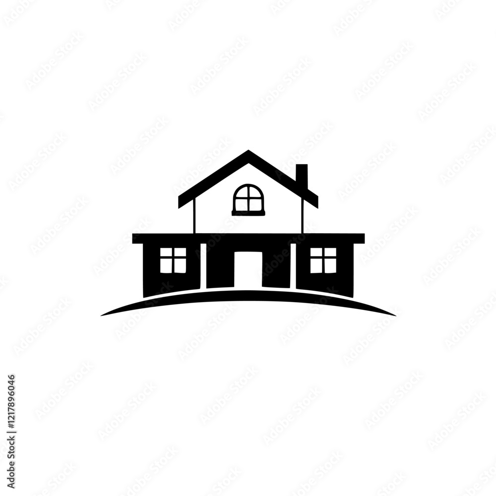 Modern House Icon: Simple, Minimalist Home Design Symbol for Real Estate, Property, and Residential Architecture Modern House Icon: Simple, Minimalist Home Design Symbol for Real Estate, Property, and Residential Architecture