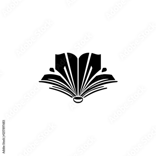 Open Book Symbol: A captivating emblem representing knowledge, literature, wisdom, and the joy of reading. Ideal for educational institutions, libraries, and book-related businesses.