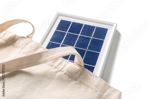 Bag with portable solar pan...