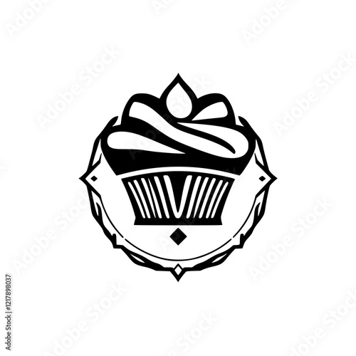 Scrumptious Cupcake: A Delightful Bakery Treat. Indulge in the sweetness of this delectable dessert, a perfect blend of creamy frosting and soft cake.