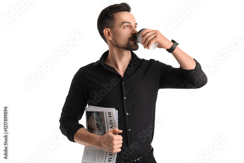 Handsome businessman with n...