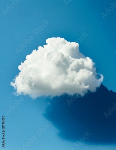 Obraz na płótnie a single cloud on a light blue backdrop w salonie