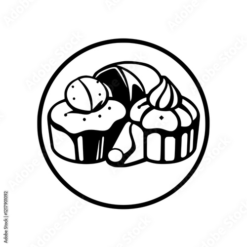 Cakes and Cupcakes: A Delicious Pastry Collection. Sweet Treats, Bakery Delights, and Yummy Confectionery. Indulge in the Sweetness!