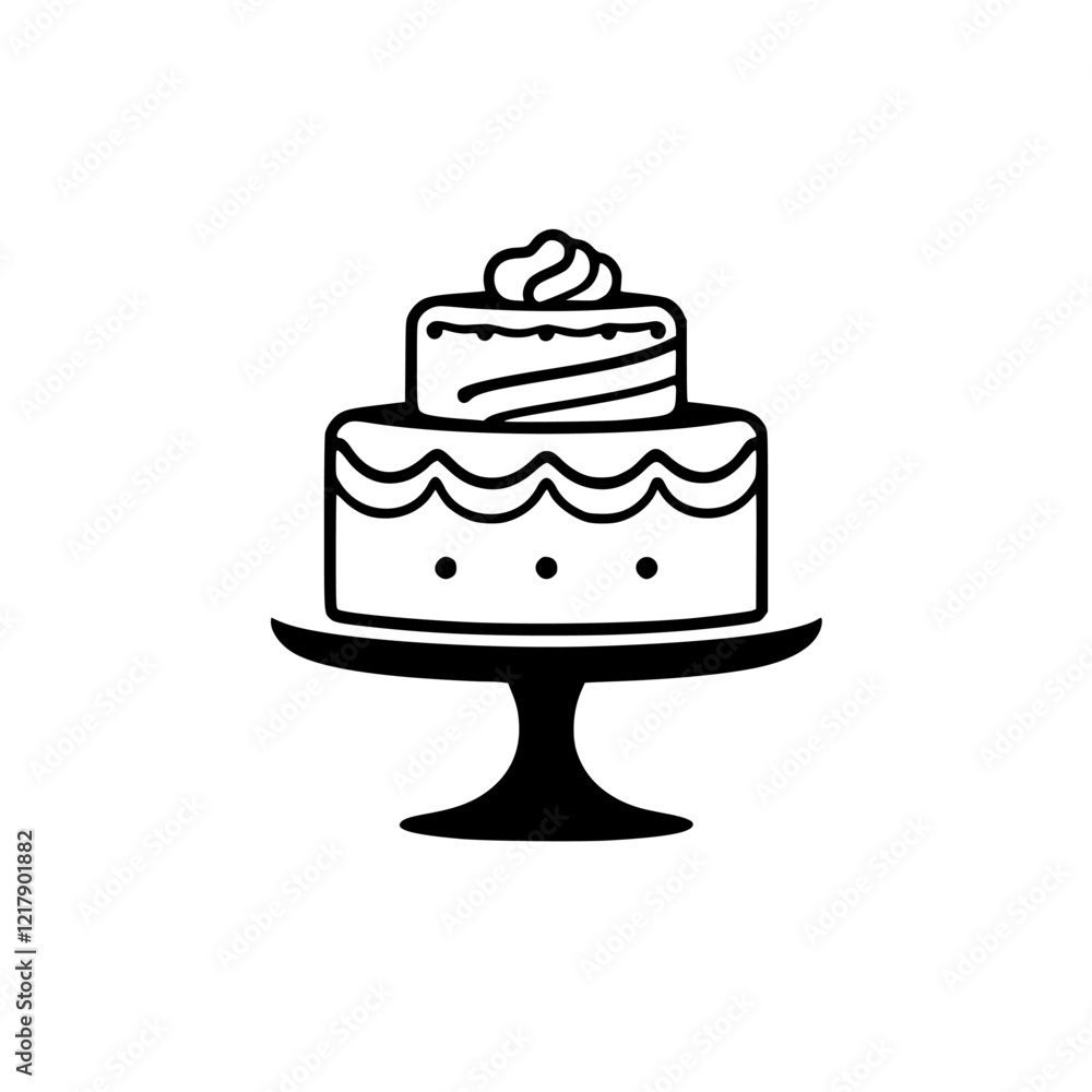 Delicious Two-Tiered Cake on a Stand: A Sweet Treat for Any Occasion Delicious Two-Tiered Cake on a Stand: A Sweet Treat for Any Occasion