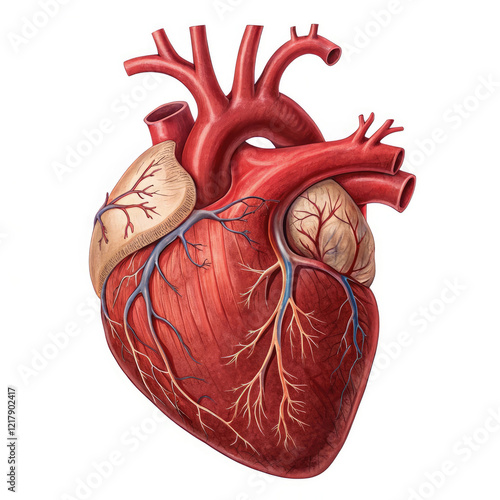 human heart anatomy model isolated