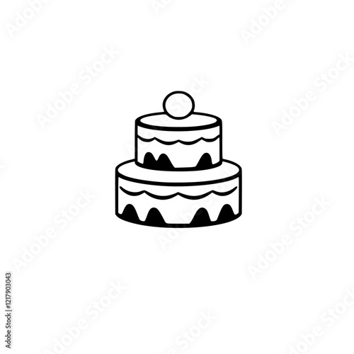 A delightful two-layered cake, perfect for birthdays, weddings, or any special occasion. This image showcases a delicious dessert, ideal for sweet tooths and celebration lovers.