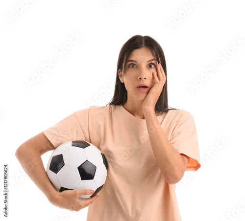 Surprised young woman with ...
