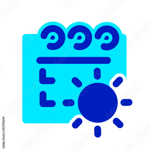 sunny weather today duo tone icon