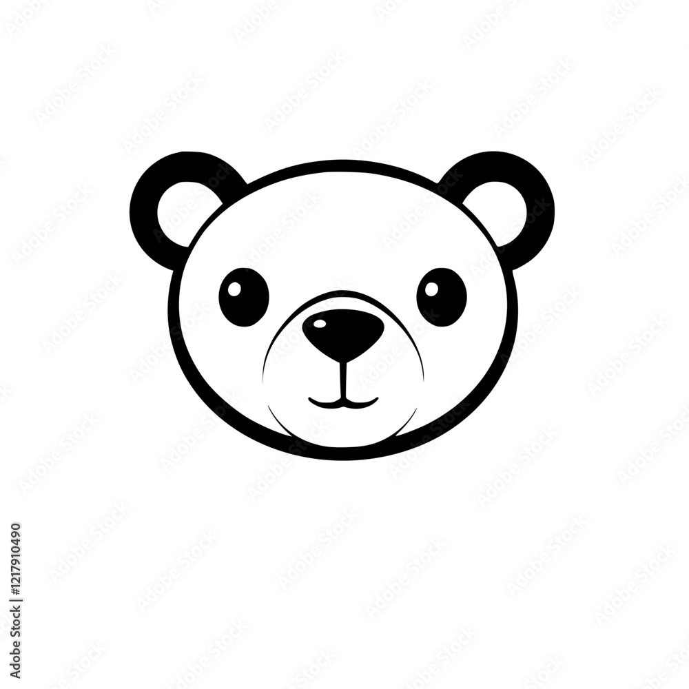 Adorable Cartoon Bear Cub Illustration - Sweet and Playful Design Adorable Cartoon Bear Cub Illustration - Sweet and Playful Design
