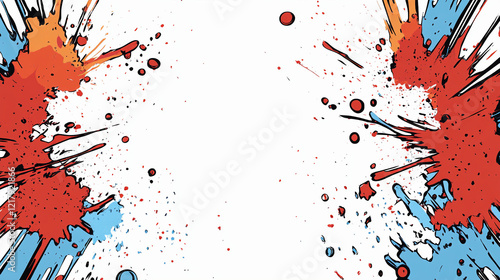 Wallpaper Mural Comic Style Splashes On The Left & Right Sides Torontodigital.ca