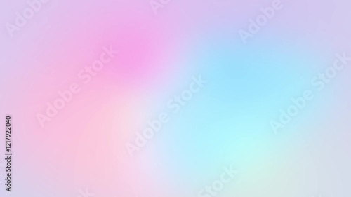 Pastel holographic looped background. Calm iridescence of pleasant modern tones in 4K. Abstract video background of sky and pink shades. Smooth animation of the background with space for text.