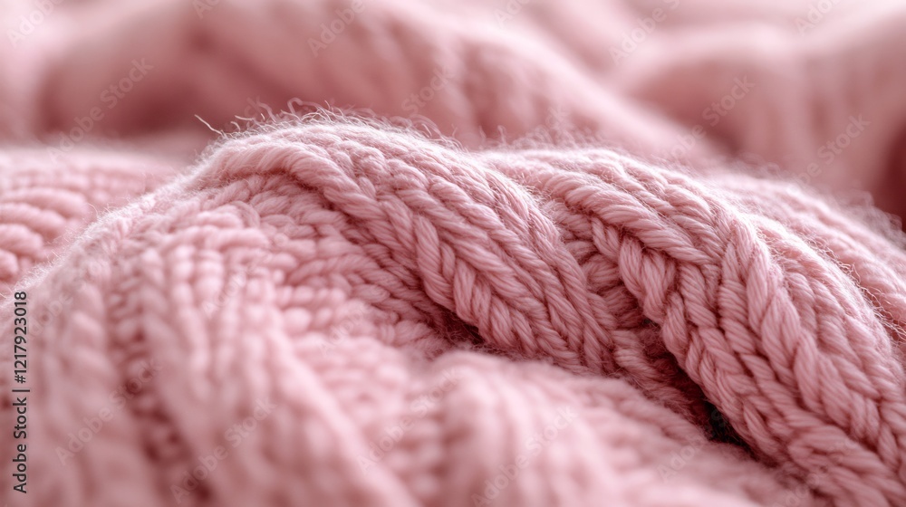 Soft Pink Knit Texture Warm Cozy Cable Knit Fabric. AI Generated Soft Pink Knit Texture Warm Cozy Cable Knit Fabric. AI Generated