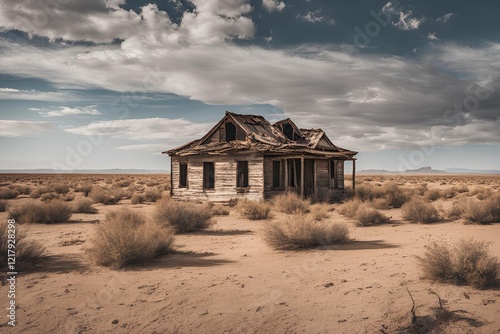 Old and Abandoned House in the Desert