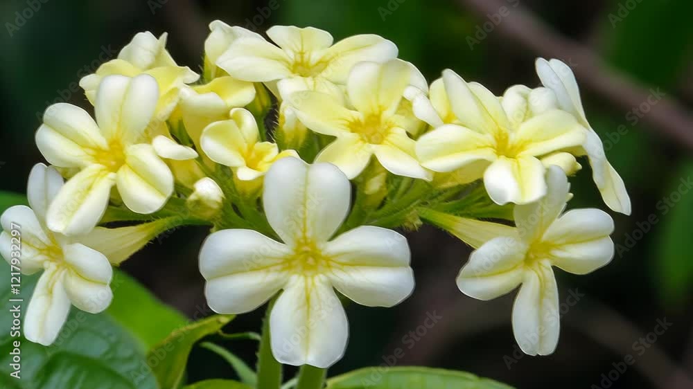 Beautiful cluster of yellow and white flowers blooming in a lush garden setting during springtime