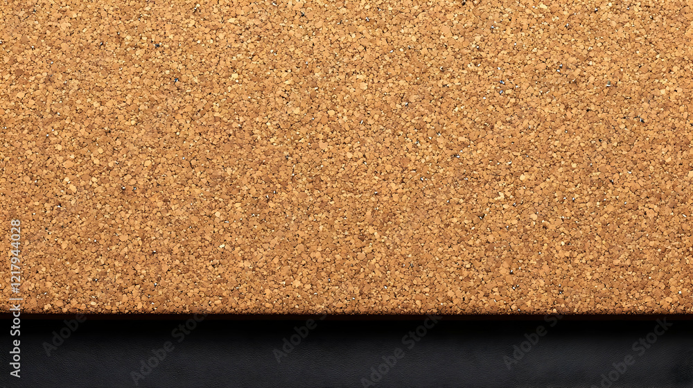 Fototapeta premium Detailed Close-Up of Brown Cork Texture with Dark Bottom Border