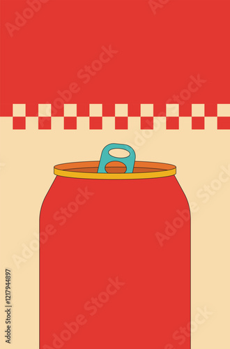 Illustration retro can coke unique design