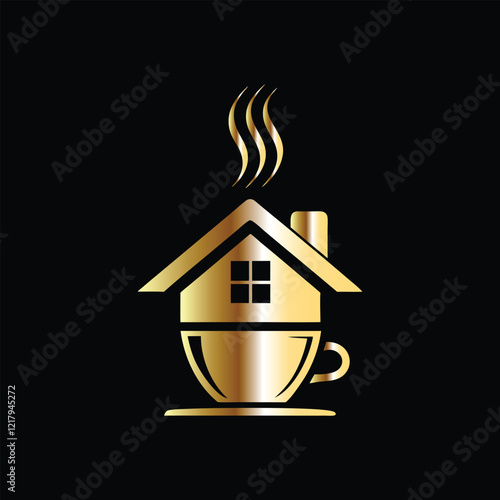 Coffee cup logo design template. Coffee shop, cafe, restaurant, bar, menu,
 coffee house, cafe, restaurant, bar. Vector illustration.