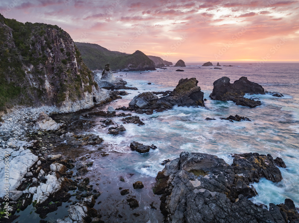 Obraz premium Playa Pumillahue at Chiloe Island, Chile