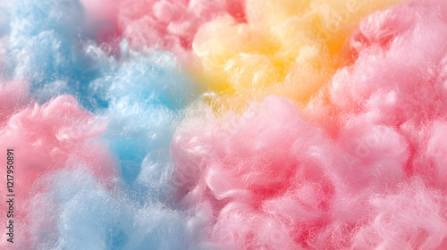 Rainbow cotton candy texture background