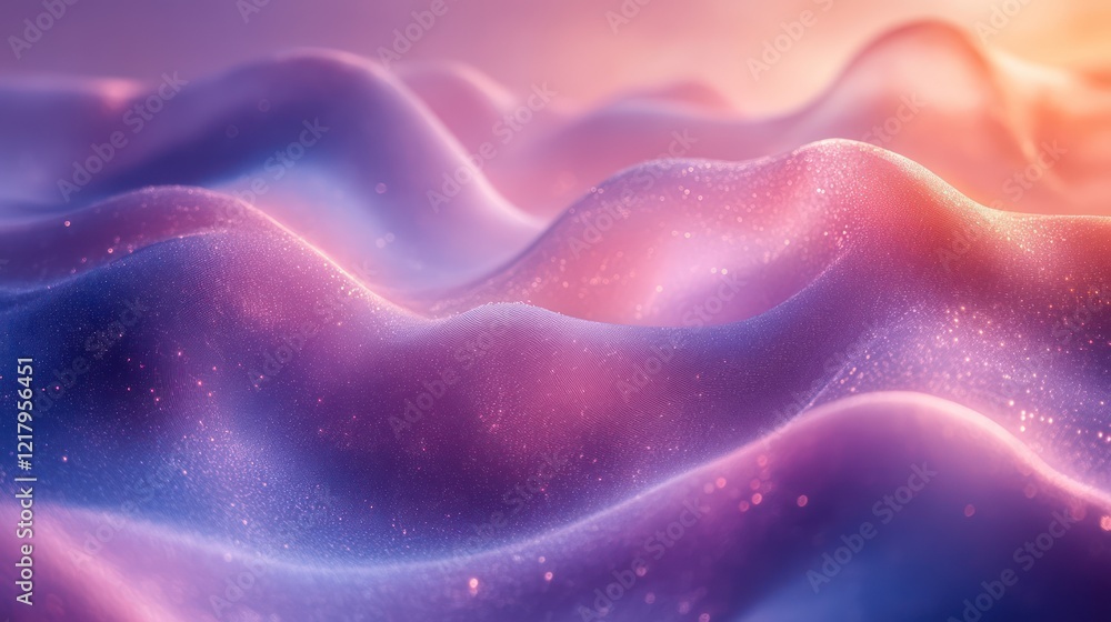 Abstract Purple and Pink Glittering Waves: A Digital Masterpiece Abstract Purple and Pink Glittering Waves: A Digital Masterpiece