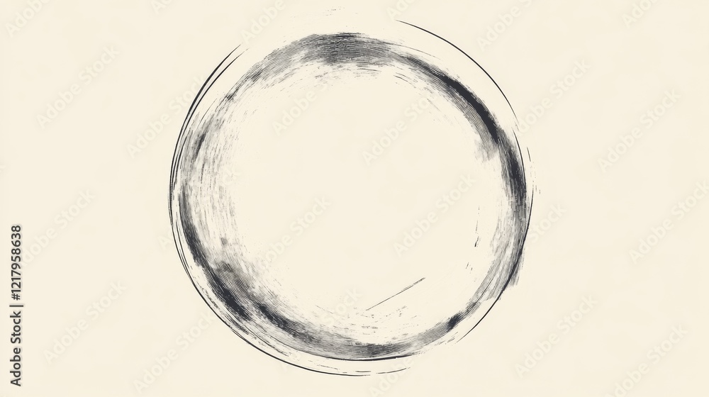Abstract circular design with brushstroke texture on a light background, suitable for art or design projects Abstract circular design with brushstroke texture on a light background, suitable for art or design projects