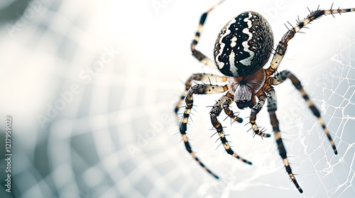 Macro Photography of a Spider on its Web photo