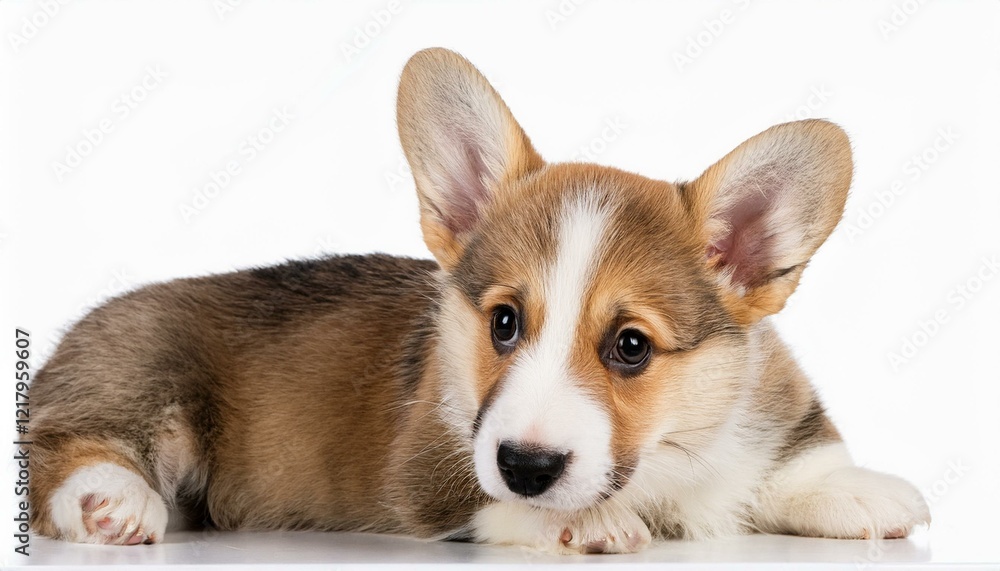 corgi puppy isolated on white background corgi puppy isolated on white background