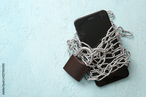 Modern mobile phone tied wi...