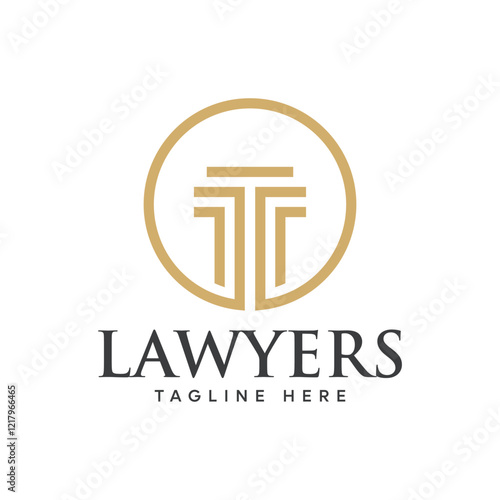 justice logo concept Law firm logo design Lawyer logo vector template