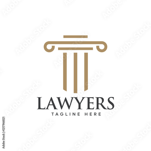 justice logo concept Law firm logo design Lawyer logo vector template