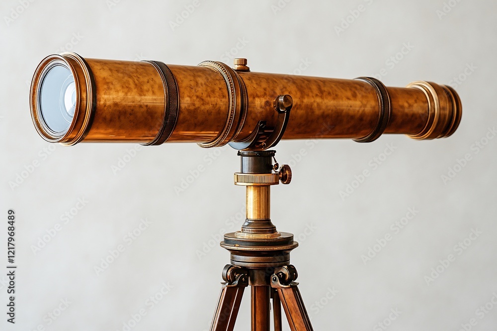 custom made wallpaper toronto digitalAntique Brass Telescope On Tripod