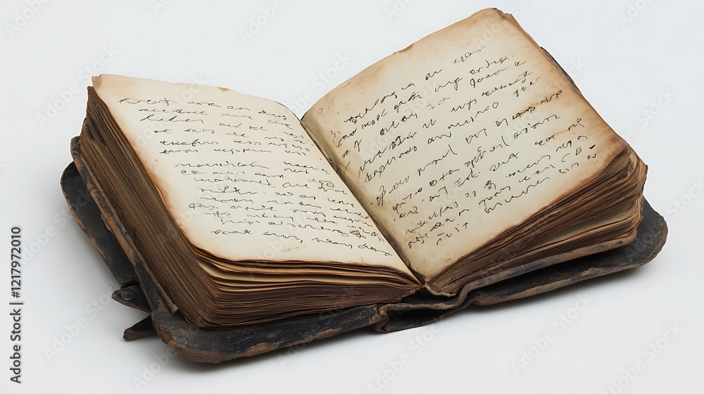 Obraz premium Antique Leather-Bound Journal: A Glimpse into the Past