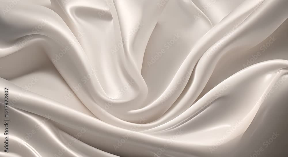 Elegant white silk fabric flowing smooth texture luxurious background 4K Elegant white silk fabric flowing smooth texture luxurious background 4K