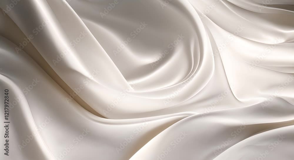 Elegant white silk fabric flowing smooth texture luxurious background 4K Elegant white silk fabric flowing smooth texture luxurious background 4K